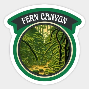 Fern Canyon Hike Trail Camping and Hiking Weekend in California Sticker